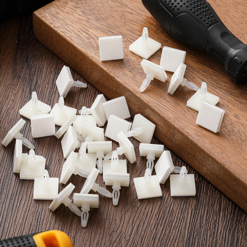 [Australia - AusPower] - Marsui 100 Pcs Sticky PCB Spacer Adhesive Plastic Insulated Standoffs 0.25 Supporting Height Circuit Board Standoffs for PC Board Computer Motherboard 0.25" 