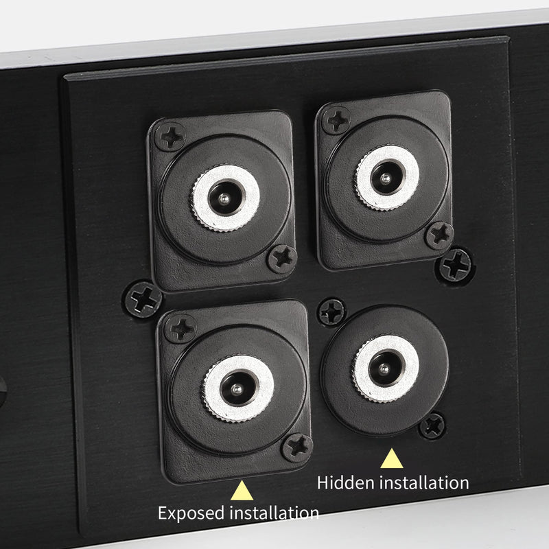 QIANRENON DC 5.5mm x 2.5mm Panel Mount, 2 Pole High Current Solder Wire, 5.5x2.5mm DC Socket, 50V 3A, XLR/D Panel Mount