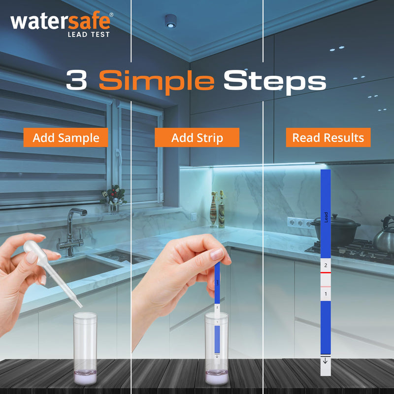 [Australia - AusPower] - USA-Made – Watersafe® Lead in Drinking Water Test Kit – EPA-Compliant & Lab-Verified 8-Minute Detection Below 5 PPB – Easy & Accurate DIY Home Testing for Tap & Well Water - 1 Pack 