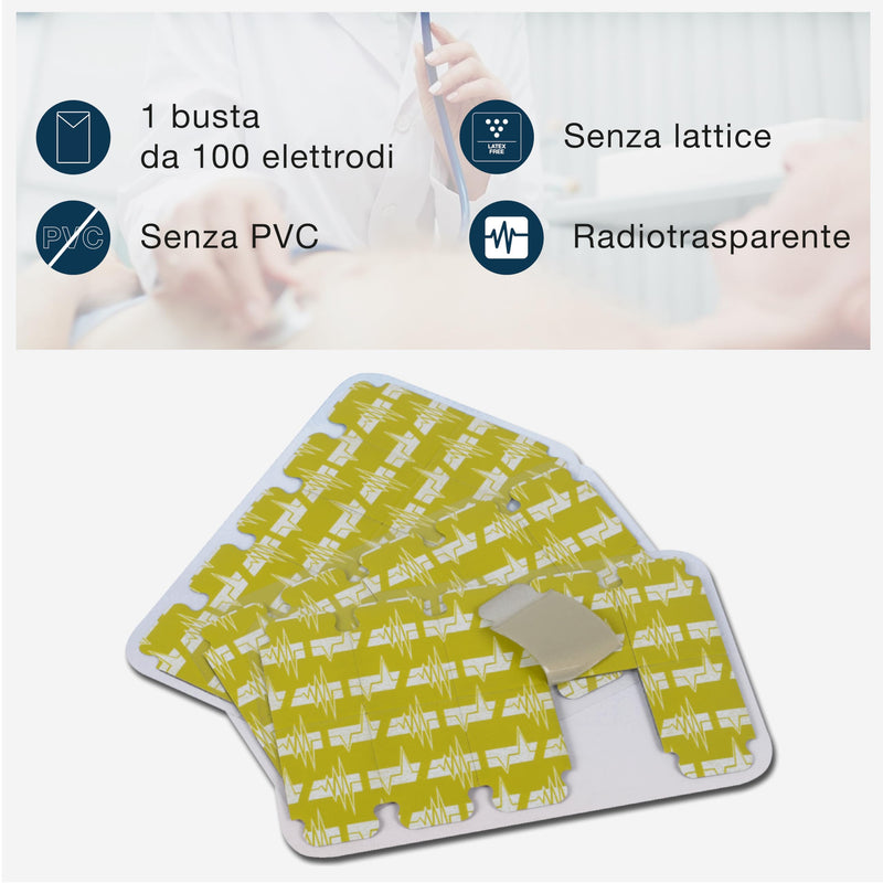 [Australia - AusPower] - FIAB SPA Fiab 33341 Universal Latex Free Pre-Gelled ECG Adhesive Electrodes for Single Use for Adults 