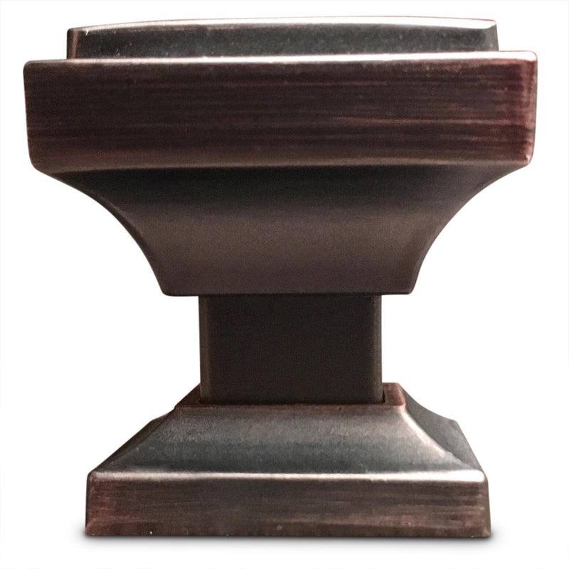 Southern Hills Oil Rubbed Bronze Cabinet Knobs - Pack of 5 - Square Kitchen Drawer Pulls - Venetian Bronze Cabinet Hardware - Dresser Knobs - Drawer Knobs - Cupboard Handles - SHKM002-ORB-5