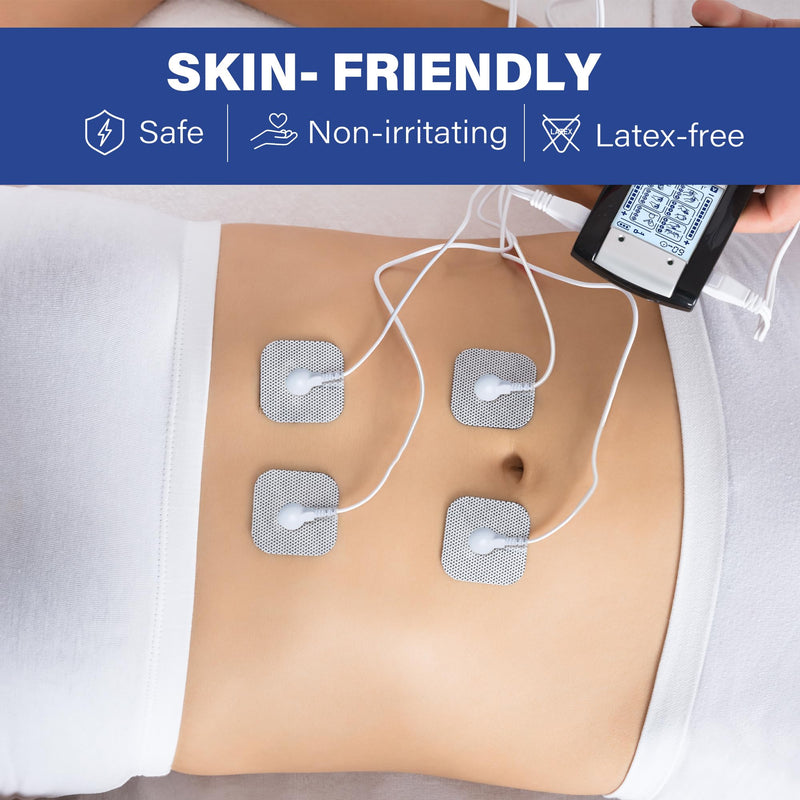 [Australia - AusPower] - LotFancy TENS Unit Replacement Pads, 40 Pcs 2x2 Snap Electrodes Pads, Reusable Tens Pads for EMS Muscle Stimulator, Using 3.5mm Snap Connector 40 Count (Pack of 1) 