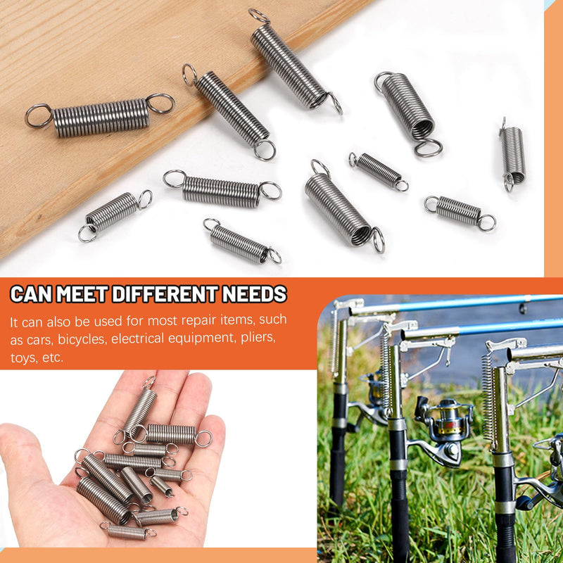 [Australia - AusPower] - Tanstic 60Pcs 12 Sizes Extension Spring Assortment Kit Extension Spring Assorted Size Small Springs Stainless Steel Extension Spring for Home Repairs and DIY 60 