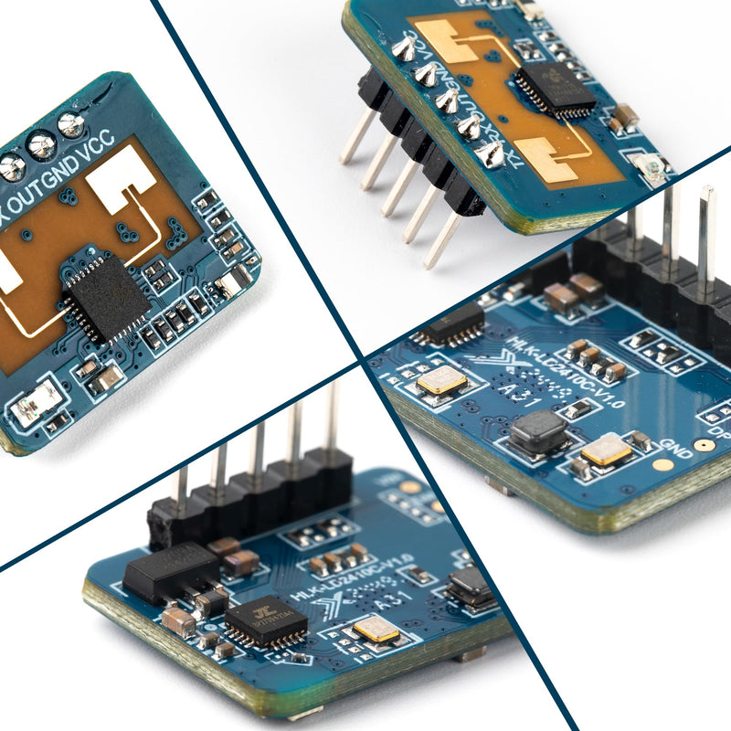 [Australia - AusPower] - 3 PCS LD2410C Sensor Module HLK-LD2410 Human Presence Radar LD2410 Millimeter Wave Radar Sensor Module Non Contact 24GHz ISM Band Serial Port IO Level Output LD2410C-3PCS 