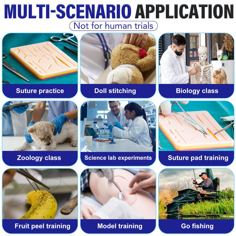 [Australia - AusPower] - 28 Packs Sutures Thread with Needle,Mixed Sutures, Training Threads(0,2/0,3/0,4/0,5/0,6/0,7/0) for Practicing Suturing can be Used for Suture Pads, Fruit peels,4 Material 28 