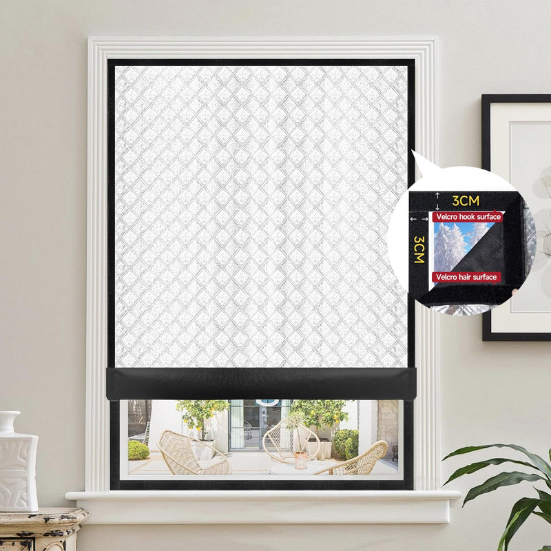 Insulated Window Cover, Sunmoxia Upgraded Oxford Cloth Waterproof Thermal Insulated Blackout Window Insulation kit, Fits up to 24x36 inch Windows to Keep Warm in Winter