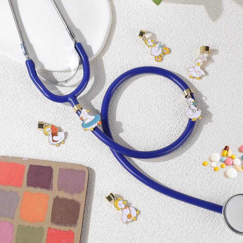 [Australia - AusPower] - Cute Ducks Stethoscope Charm for Nurse - 6 Pcs Nurse Duck Pendants Charm for Stethoscope Decoration Accessories, Gift for Doctor Nurses Nursing Students, Medical Assistant 01Nurse Duck 