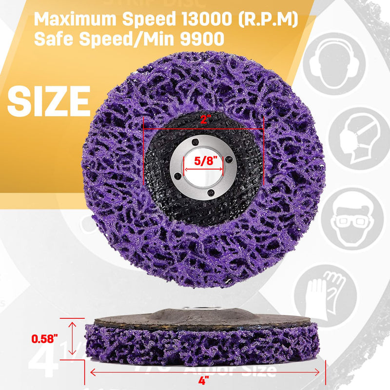 [Australia - AusPower] - LAIWOO 5 Pack Strip Discs Stripping Wheel for Angle Grinder Paint Stripper Wheels Abrasive Wheel for Clean and Remove Paint, Rust Welds, Oxidation (4'' x 5/8'') 4'' x 5/8'' 