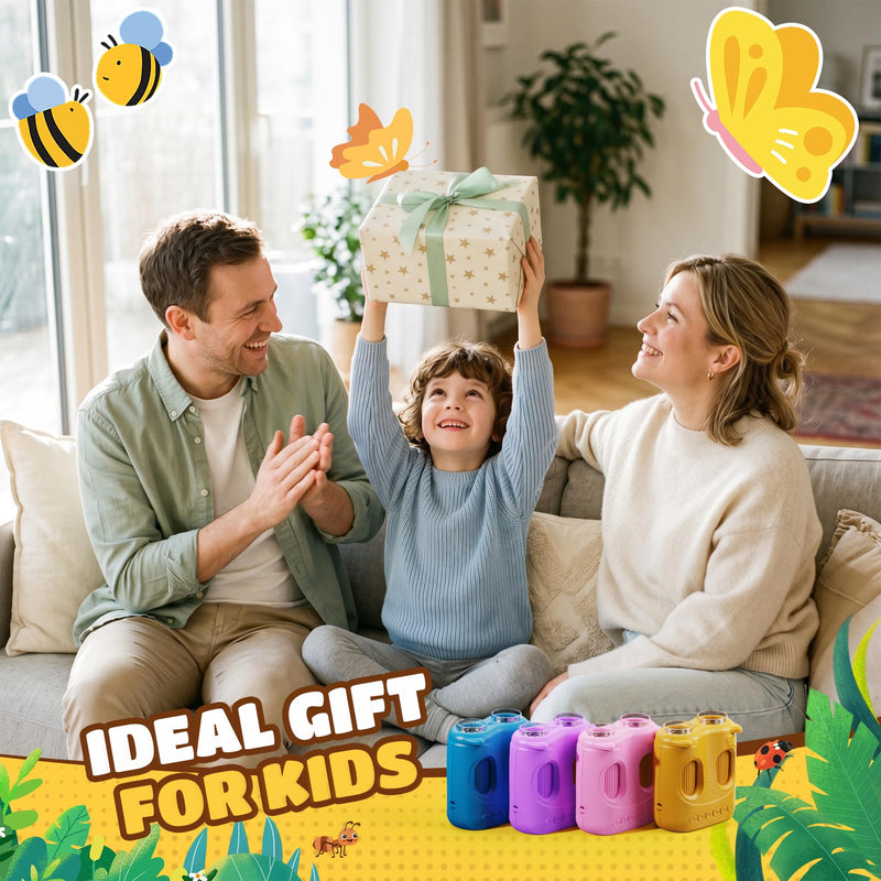 1000X Digital Microscope for Children Pocket: 2-in-1 Magnifying Glass and Telescope - Gift for Boys Girls from 3-8 8-12 Years - Experiment Set Portable Toy Outdoor Garden - STEM Birthday USB-C 1 yellow