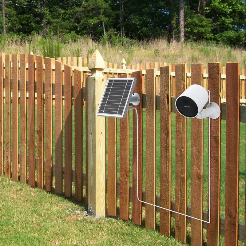 [Australia - AusPower] - Solar Panel Compatible with SimpliSafe Outdoor Security Camera,Power Your SimpliSafe Outdoor Camera continuously, AL Alloy Frame Durable and Sturdy - Silver 