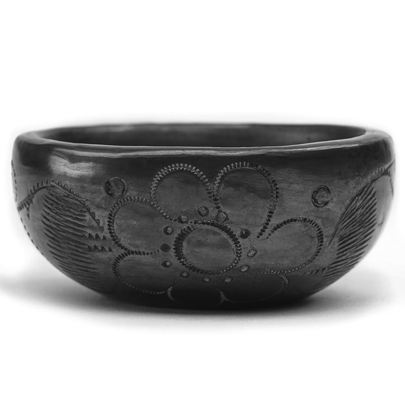 Tequila Shot Glasses - Set of 4 Oaxaca Black Clay Mexican Shot Glasses - 2 Oz (Mezcal Cup) Mezcal Cup