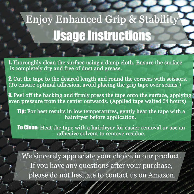 Haloera Rubber Grip Tape for Handle Anti-Slip - Heavy Duty Non-Abrasive Waterproof Tape for Indoor & Outdoor, Contact Surfaces Safer, Comfort, Noise Reduction, Customizable - (Black, 2In x 10Ft) Black