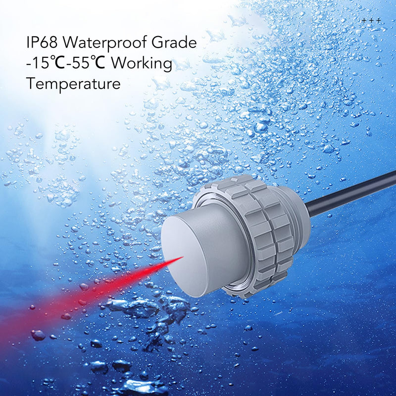 [Australia - AusPower] - Ultrasonic Distance Sensor, DC5‑24V 6 Meter Range Small Blind Spot Obstacle Avoidance Sensor for Underwater Robot (UART Controlled ≤7mA 14ms) 