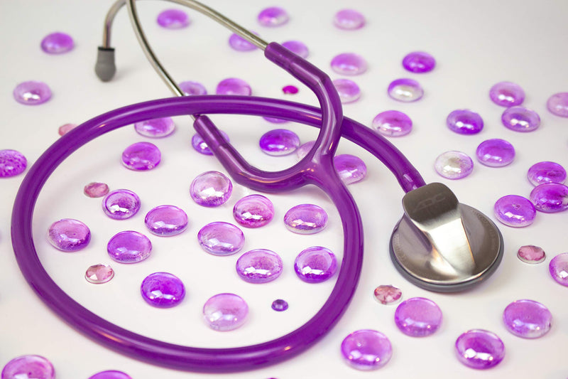 [Australia - AusPower] - ADC Adscope 615 Platinum Sculpted Clinician Stethoscope with Tunable AFD Technology, Amethyst 
