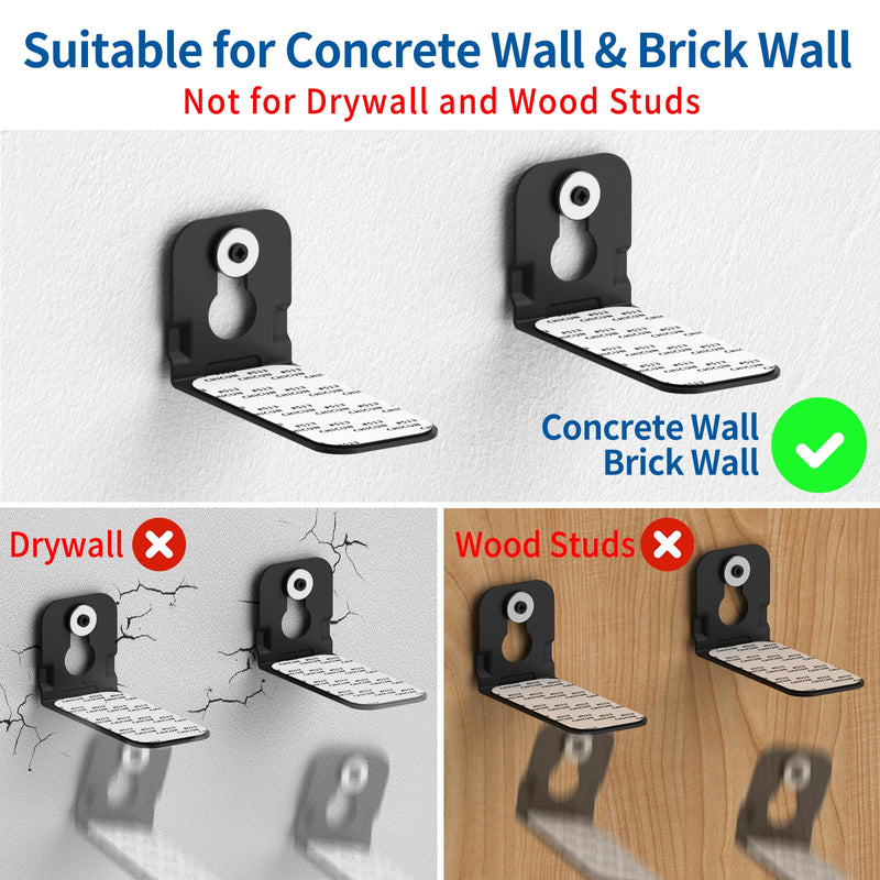 [Australia - AusPower] - Sound Bar Mounts Universal Soundbar Wall Mount Bracket Kit for Most of Soundbars Wall Mount Shelf Mounting Brackets, Black 