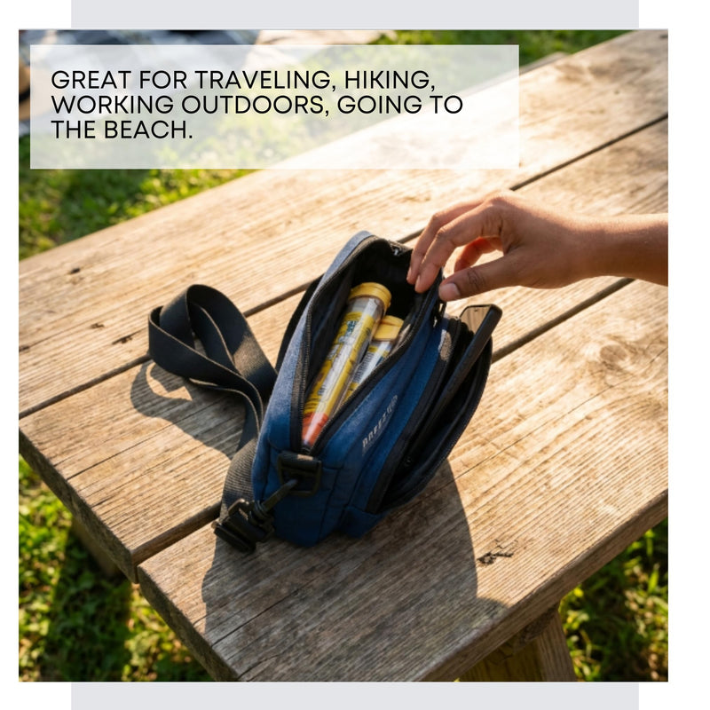 Insulin Cooler Travel Case, No Icepacks | Insulin Pen and EpiPen Carry Medical Bag | TSA-Approved Diabetic Case | Keep Medicine at Room Temp. | Breezy Mega (Navy - V2) Navy - V2