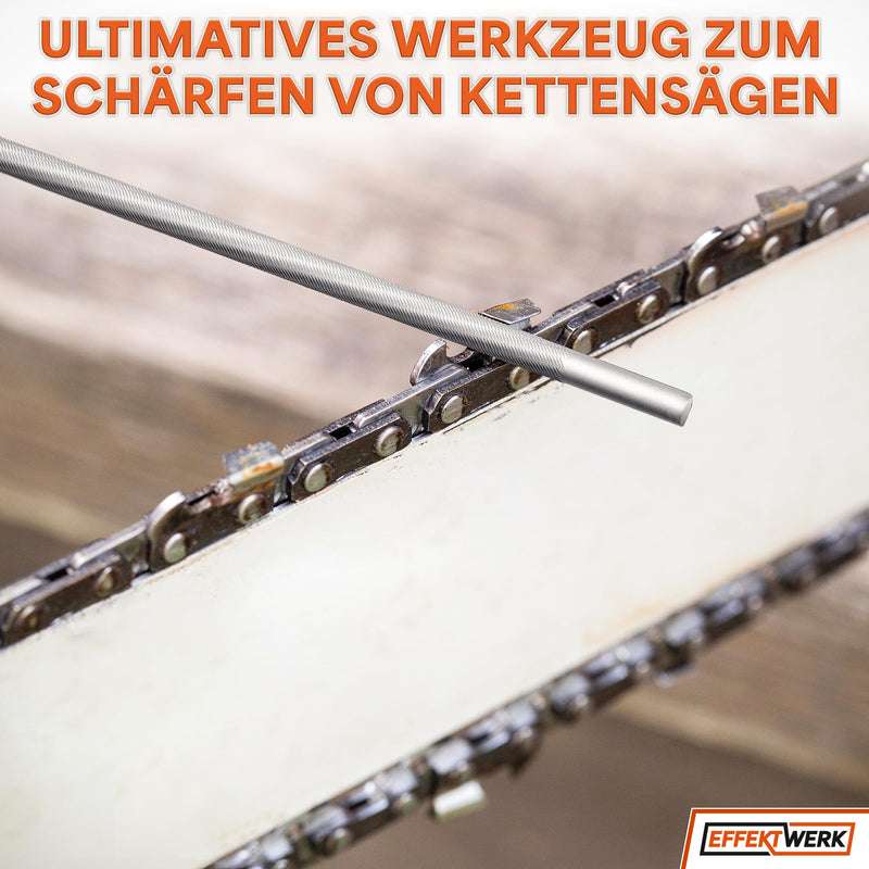 [Australia - AusPower] - Chainsaw Sharpening Files Set - 6 Round Files Compatible with 325 Chainsaws - Efficient Tool Set for Filing Saw Chains - From EffektWerk 