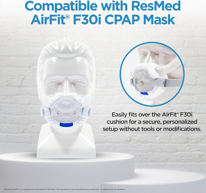 [Australia - AusPower] - resplabs CPAP Mask Liners - Compatible with ResMed AirFit F30i Masks, Medium - Reusable, Washable Cushion Covers - 4 Liner Pack Medium 