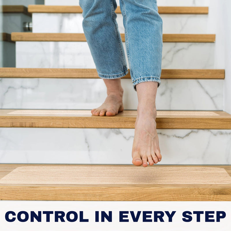 Clear Non Slip Stair Treads for Wooden Steps Indoor 30"x6" – 15-Pack Peel Stick Stair Treads – Self Adhesive Transparent Step Covers – Stair Grip Tape for Dogs, Kids – by STEPCORE Clear - Indoor 6" x 30" x 15 Pack