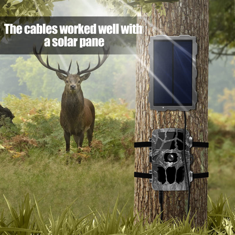 [Australia - AusPower] - Trail Camera Battery Power Cable Chew Proof Compatible with Tactacam Reveal X XB SK,Wise Eye,Spartan Gocam,Covert Cameras,Snyper Cameras,Etc. 4.0x1.7mm DC Plug, 79" 4.0x1.7 mm End-Spade Connector 