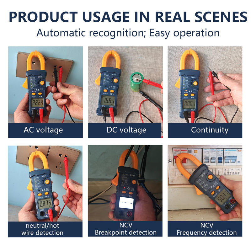 [Australia - AusPower] - IZIO Digital Clamp Meter Multimeter 5999 Count, Ampere Voltage Tester Auto Ranging with AC DC Voltage, AC Current,Resistance,Capacitance,Continuity,Live Wire Test, NCV,Non-Contact Voltage Tester, Blue 