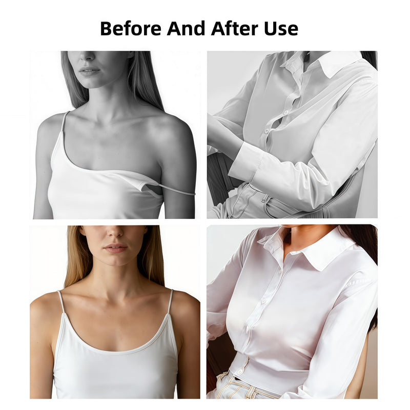 Double Sided Fashion Body Tape for Boob, Clothes, Dress & Fabric for Women, 1.2cm Width 50 Strips 2 Packs, Strong Hold Skin Friendly Clear Invisible, Stops Wardrobe Malfunctions