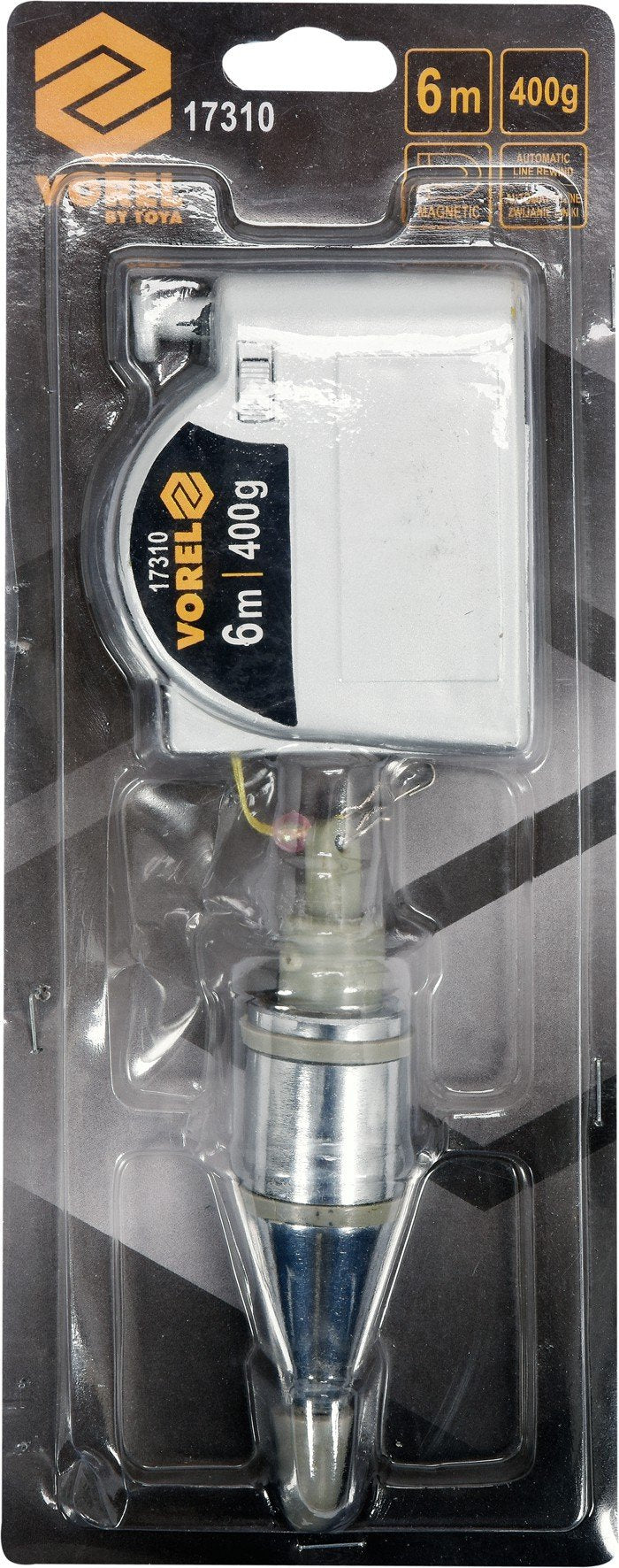 Vorel Plumb solder 400 g 6 m with automatic retraction and magnet directional solder masonry solder line solder