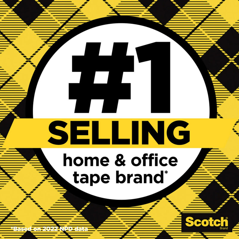 Scotch Double Sided Tape with Tape Dispenser, Office and School Supplies for Arts and Crafts, Alternative to Scrapbooking Tape, 0.75 in. x 400 in., 1 Tape Roll with 1 Tape Dispenser,Polypropylene