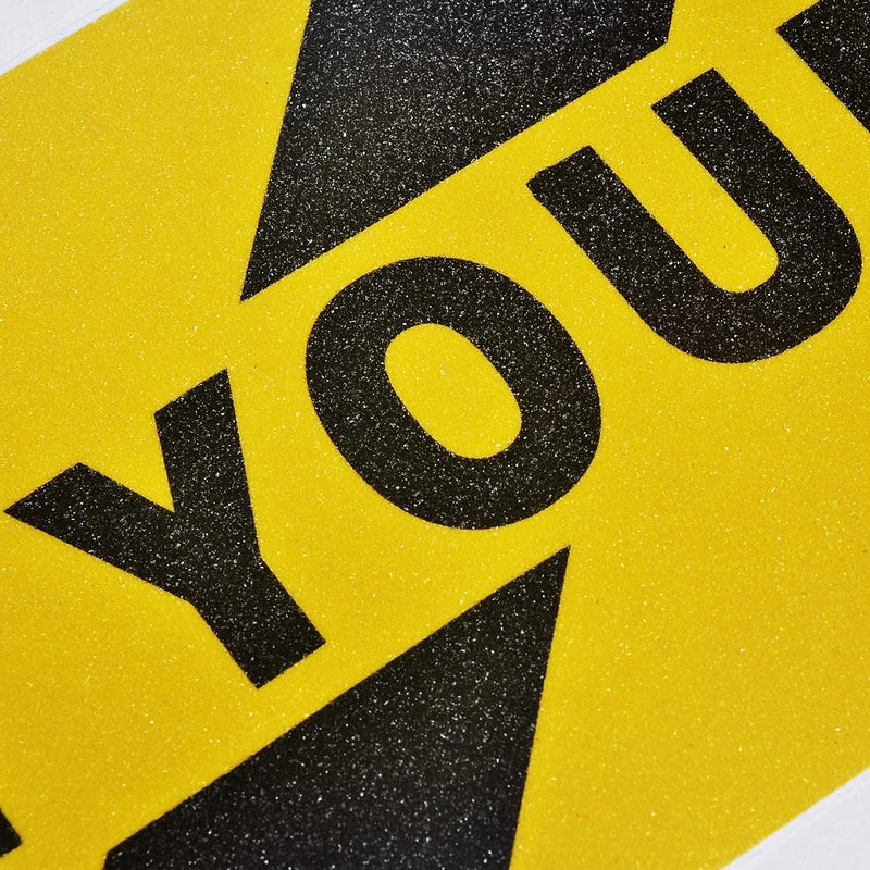 6" x 24" Watch Your Step Floor Tape Anti Slip Warning Sign Sticker Adhesive Non- Slip Abrasive Decal for Workplace Home Safety Wet Floor Caution (6" x 24" / 12pcs) 6" x 24" / 12 pieces