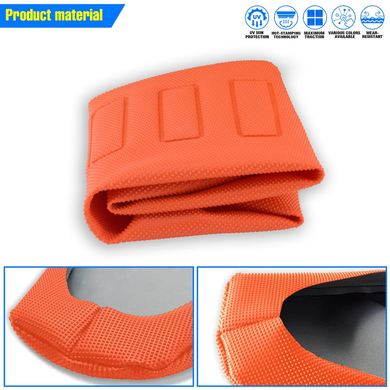 Universal Gripper Soft Seat Cover Diamond Texture for Motobike Dirt Motorcycle MX Cross Enduro Orange