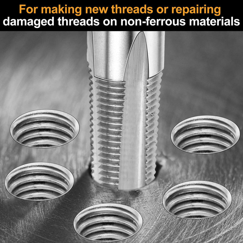 [Australia - AusPower] - 1/4-18 Npt Tap 7/16 Drill Bit, M2(6542) High Speed Steel Tap and Drill Bit Sets for Accurate Threads, Assorted Plumbers Mechanics DIY Thread Cutting Tools 1/4-18 NPT Tap 7/16 Drill Bit 