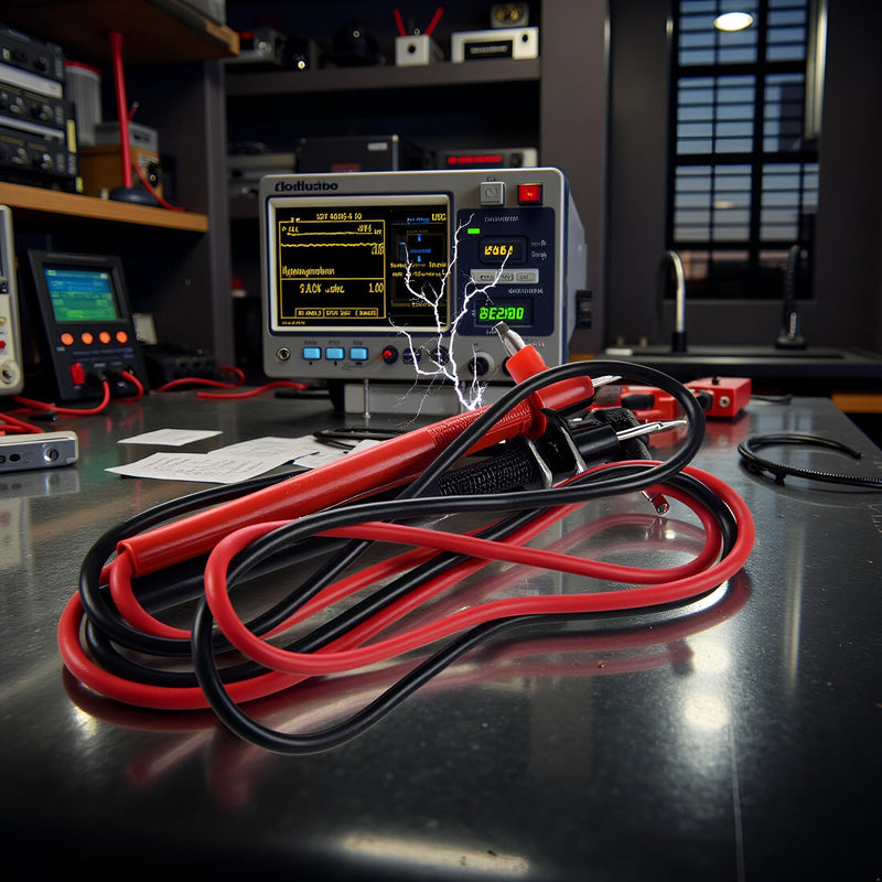 [Australia - AusPower] - 1 Pair Black and Red 4mm Banana Plug Multimeters Meter Probe Lead 26" Long Test Probes and Leads Electrical Testing 