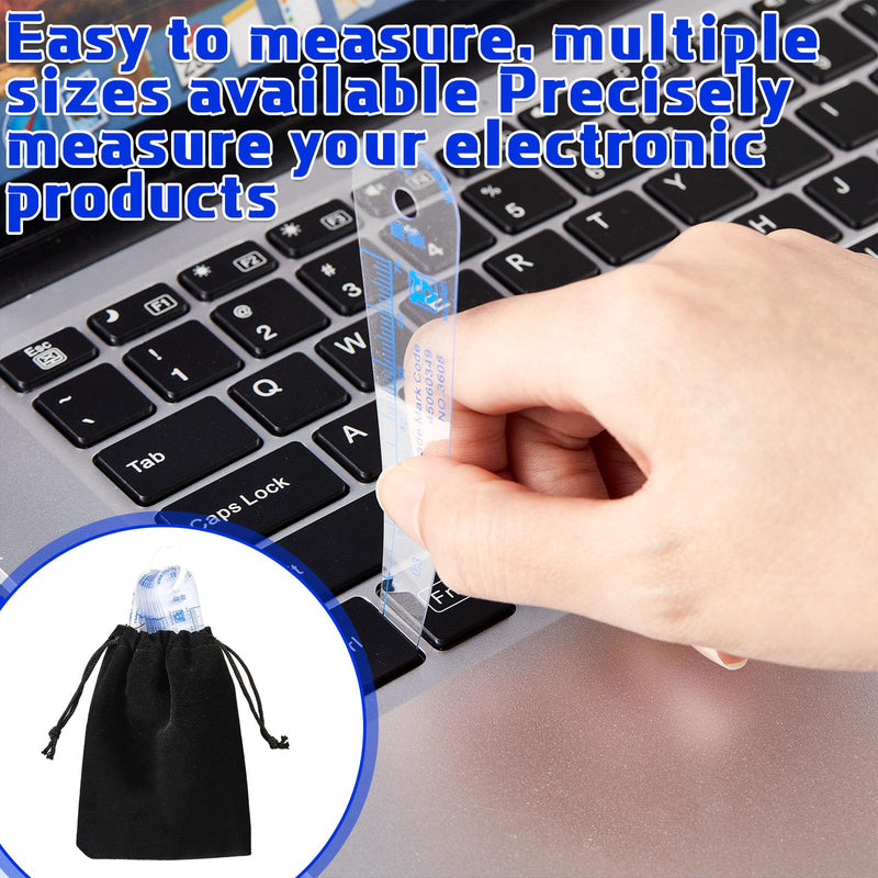 [Australia - AusPower] - 2 Set Plastic Feeler Gauge 0.05mm to 3mm Metric Gap 21 in 1 Measurement Tool 21 Leaf with Black Velvet Storage Bag for Automobiles, Electronics Industry Measuring Gap 2 