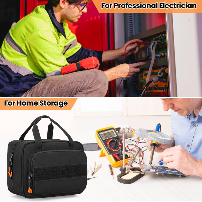 [Australia - AusPower] - Carrying Case Compatible with Klein Tools 80101/ ET310 AC Circuit Breaker Finder, Home Tester Kit Storage Bag for Digital Multimeter, Clamp Meter or Other Electrical Test Tools (Bag Only) 