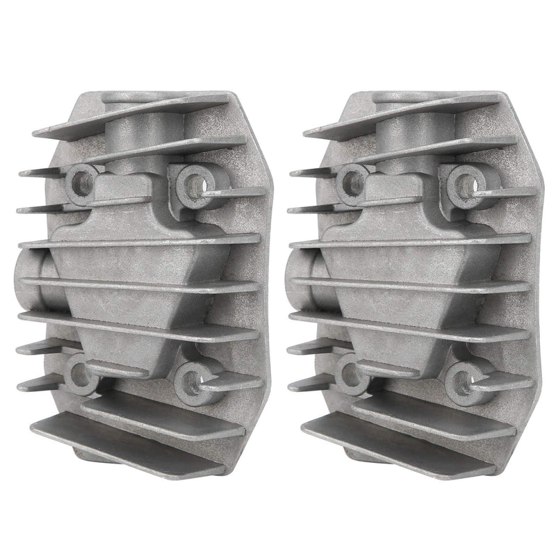 [Australia - AusPower] - WALFRONT 2Pcs Air Compressor Cylinder Head 4/3/5P Cylinder Head 48mm x 72mm Cylinder Head Aluminum Cylinder Head Cylinder Cooling Cover 