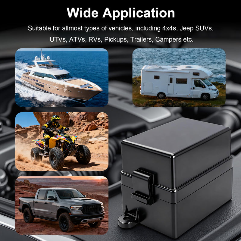 [Australia - AusPower] - 12V Pre-Wired Fuse Relay Box, 4 Relays and 6 ATC/ATO Blade Fuses, 4-Pin 40A Relay Block and Kit, for Cars Truck Marine Boat Jeep 6Way 4Relays 6Fuses 