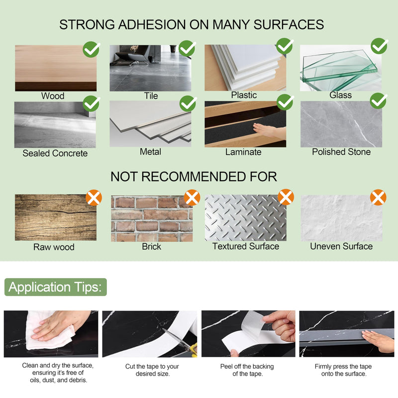 LLPT Grip Tape 4" x 16.5 Ft Clear Heavy Duty Anti Slip Tape for House Stairs Ladders Waterproof Indoor Non Slip Traction Strips for Bathroom Floor Steps Staircase Tread (ASC450PEVA)