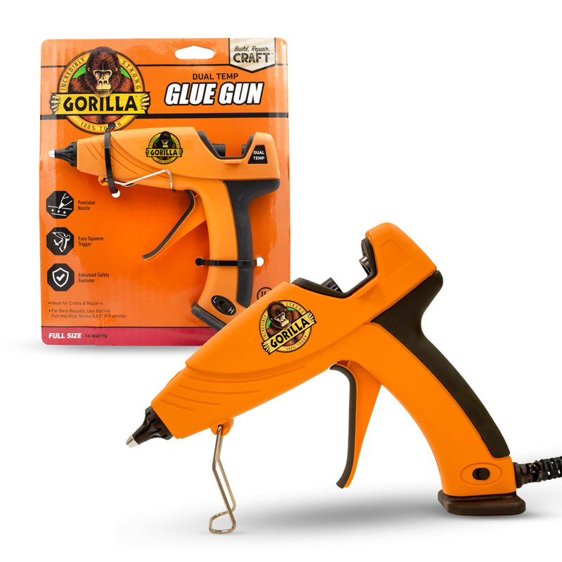 Gorilla 100426 Full-Size Hot Glue Gun, Orange Full Size Hot Glue Gun