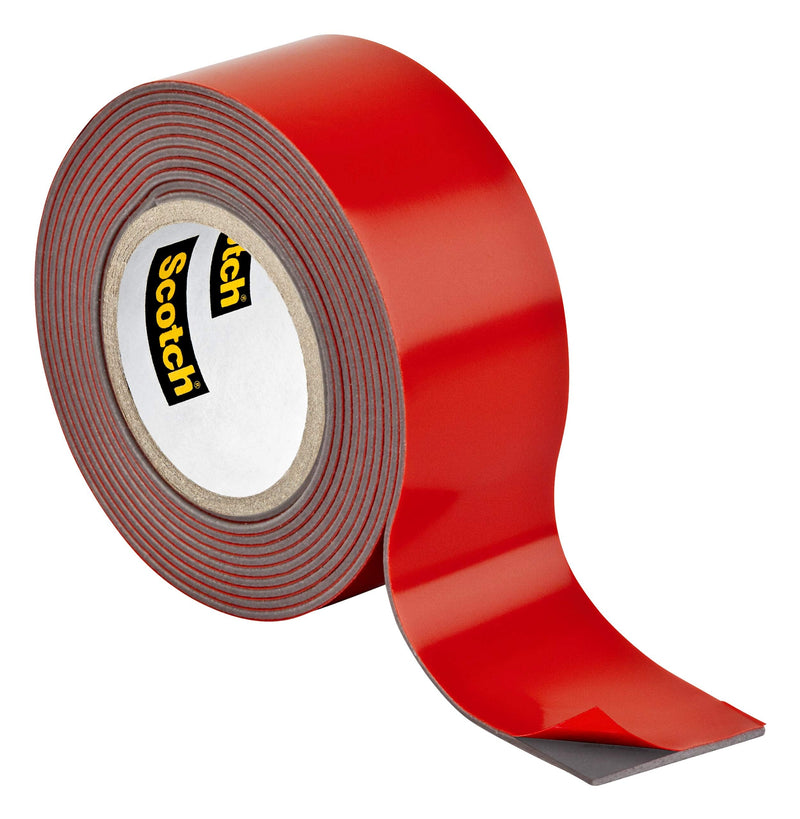 Scotch Mounting, Fastening & Surface Protection Permanent Outdoor, Holds 5 lbs, 3M Scotch 4011 Exterior Mounting Tape, 1 in x 60 in, 1"x60" 1 Roll