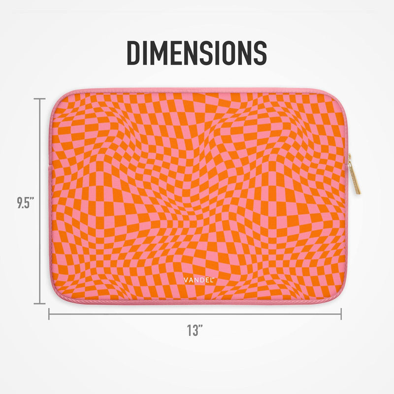 [Australia - AusPower] - Vandel 13 Inch Laptop Sleeve, Fits 13-13.3 in Laptops: MacBook Air Case, Pro, Case Chromebook M1 Sleeve Inch, HP Soft 13-13.3 Inch Pink Checker 