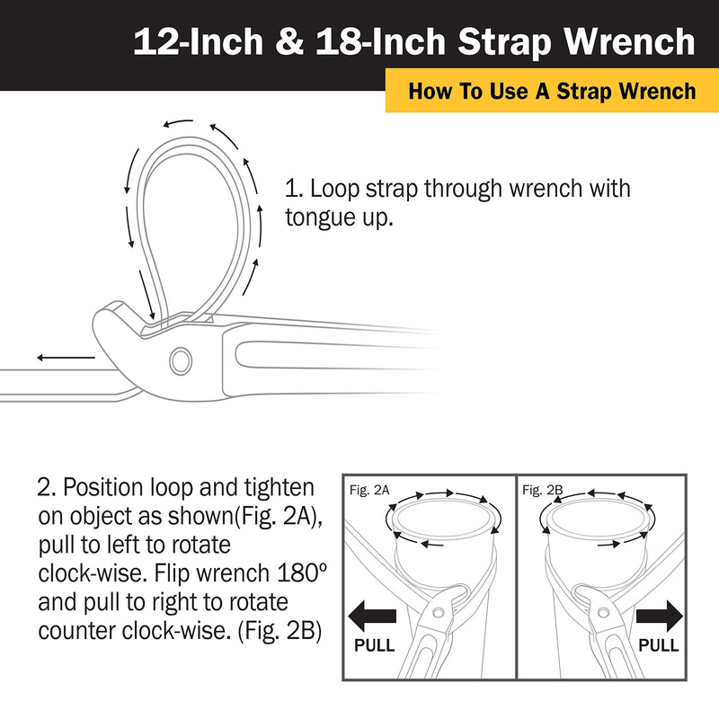 Titan 21316 18-Inch Strap Wrench 18" Handle