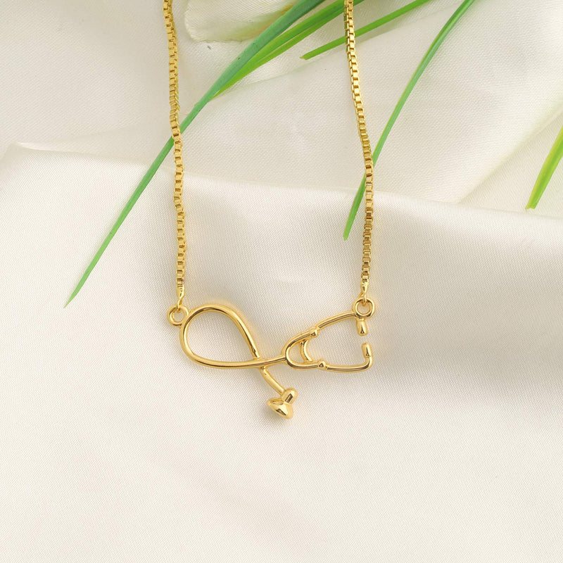 MYOSPARK Stethoscope Adjustable Chain Bracelet Medical Jewelry Gift for Doctor Nurse Medical Student stethoscope bracelet gold