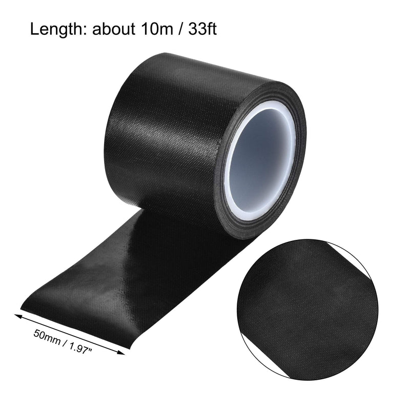 [Australia - AusPower] - uxcell Heat Resistant Tape High Temperature Heat Transfer Tape PTFE Film Adhesive Tape 50mm Width 10m 33ft Length Black 