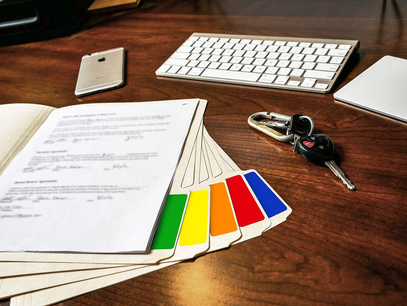 ChromaLabel 1 x 3 Inch Removable Color Code Rectangle Labels, 150 Stickers per Pack, Assorted Standard