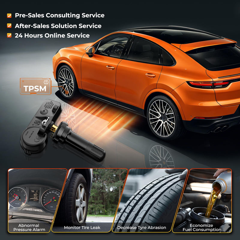 [Australia - AusPower] - TPMS Sensor, 4PCS Tire Pressure Monitoring System Sensor fit for Jeep Wrangler Grand Cherokee, Chrysler 300, Dodge Journey Durango Challenger, Ram 1500 2500 3500 4500, Replace 56029398AB 433MHz 4 PCS 