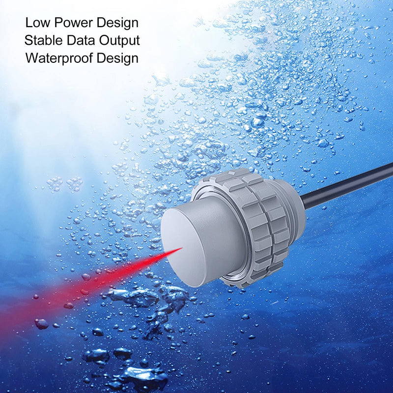 [Australia - AusPower] - Ultrasonic Distance Sensor, Ultrasonic Range Finder Easy Modification Temperature Compensation 3 Meters DC 5-24V for Underwater RS485 