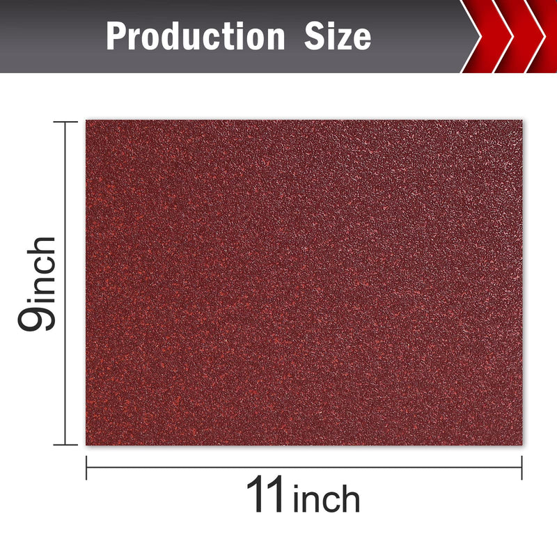 [Australia - AusPower] - Mojucraft 20 Sheets Sandpaper Set 40/80/120/220 Grits Sandpaper for Wood Metal 230 x 280 mm Multi-Purpose Sandpaper Sheets Cut for Use on Hand Sanders Holzschleifpapier 