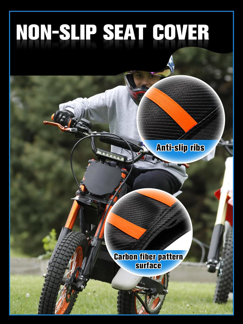 Non-Slip Seat Cover for Compatible Fit for Tuttio Tutti Tutto Soleil 01, Electric Dirt Bike Soft Seat Cover Orange
