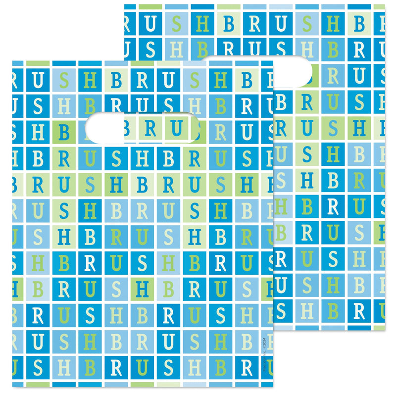 [Australia - AusPower] - Brush Squares Dental Giveaway Bags, 8" x 10", 100 Pack 