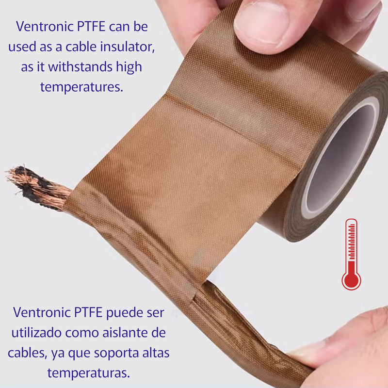 Teflon Tape 2 inch x 33 Feet x 0.18mm, 2roll Low Friction Tape High Temp Adhesive Tape,Abrasion Resistant,Surface Protection for Wood,Drawer,Cabinet,Furniture,Vacuum Sealer & Hand Impulse Sealers 2roll: 2 inch